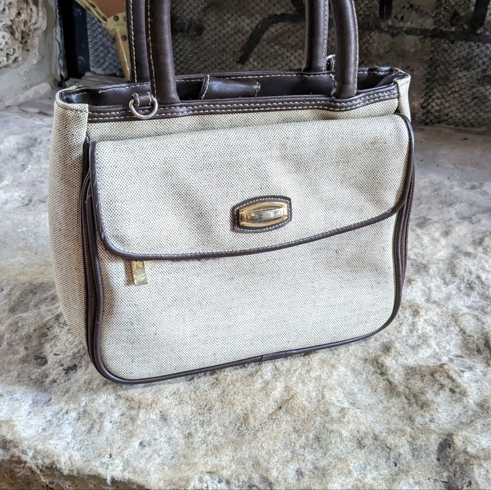 Cream and Brown Purse
